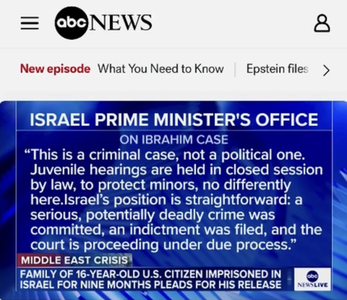Israel has responded to U.S. pressure to release Mohammed—and to the reports that his health is collapsing—by hardening its line, with Netanyahu’s office baselessly accusing him of committing a “potentially deadly crime.” They’re signaling they plan to keep him. Very grim.