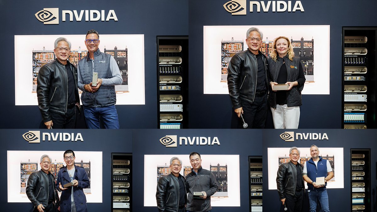 NVIDIAHPCDev's tweet image. 🎉 Congrats to the winners of NVIDIA DGX Sparks at #SC25!  

We selected winners during our fireside chat -- each winning a VIP experience and a new DGX Spark.  

We can&apos;t wait to see how they will go #SparkSomethingBig. ✨