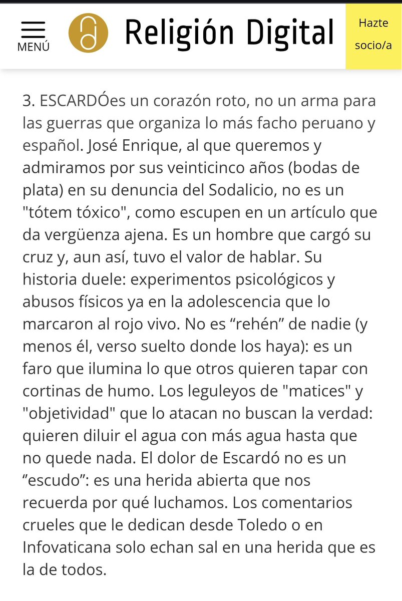 JEESxorcismo's tweet image. El acoso a los supervivientes del Sodalicio continúa. Pueden leer el artículo completo en este enlace 👇🏻
👉🏻religiondigital.org/opinion/acoso-…👈🏻