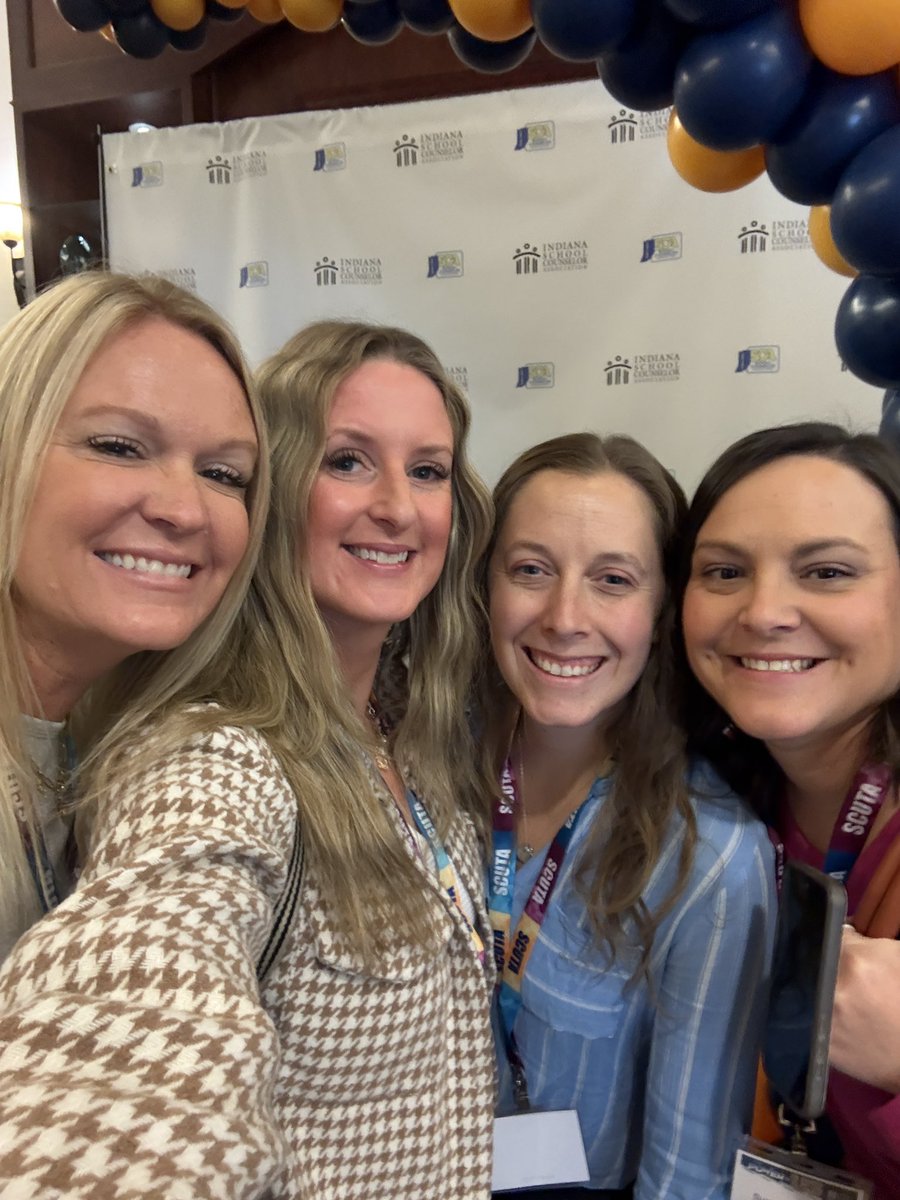 MrsHeddenNPHS's tweet photo. Always a great day when we get to be inspired by others. (All while spending quality time with our school counseling friends). Thanks #INSCA @NPHS_Counseling @MelissaHurstNPJ https://t.co/jHtIPOgmKy