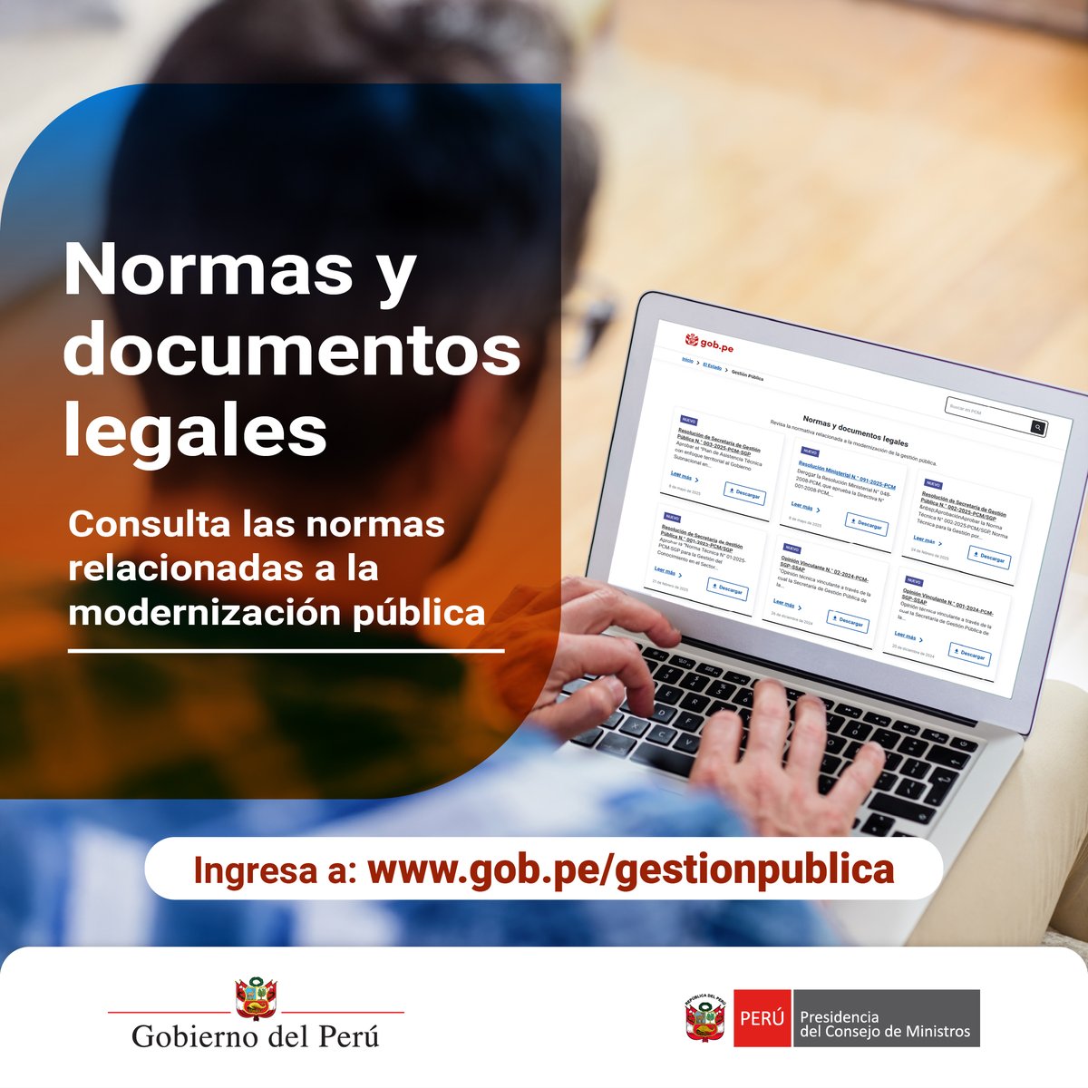 ➡Conoce la normativa y otros documentos legales emitidos sobre las materias que desarrolla la SGP como parte del proceso de modernización de gestión pública.
👉 Más información aquí: gob.pe/gestionpublica

#SGP #Modernización #NormasLegales