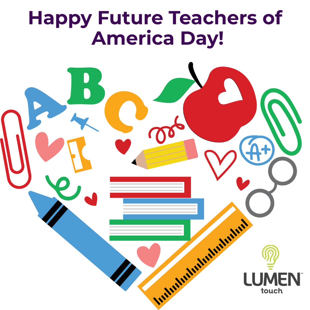 LumenTouch's tweet image. On National Future Teachers Day, we honor the next generation of educators who are already showing passion, purpose, and a commitment to helping students thrive.

#FutureTeachers #FutureEducators #K12Education