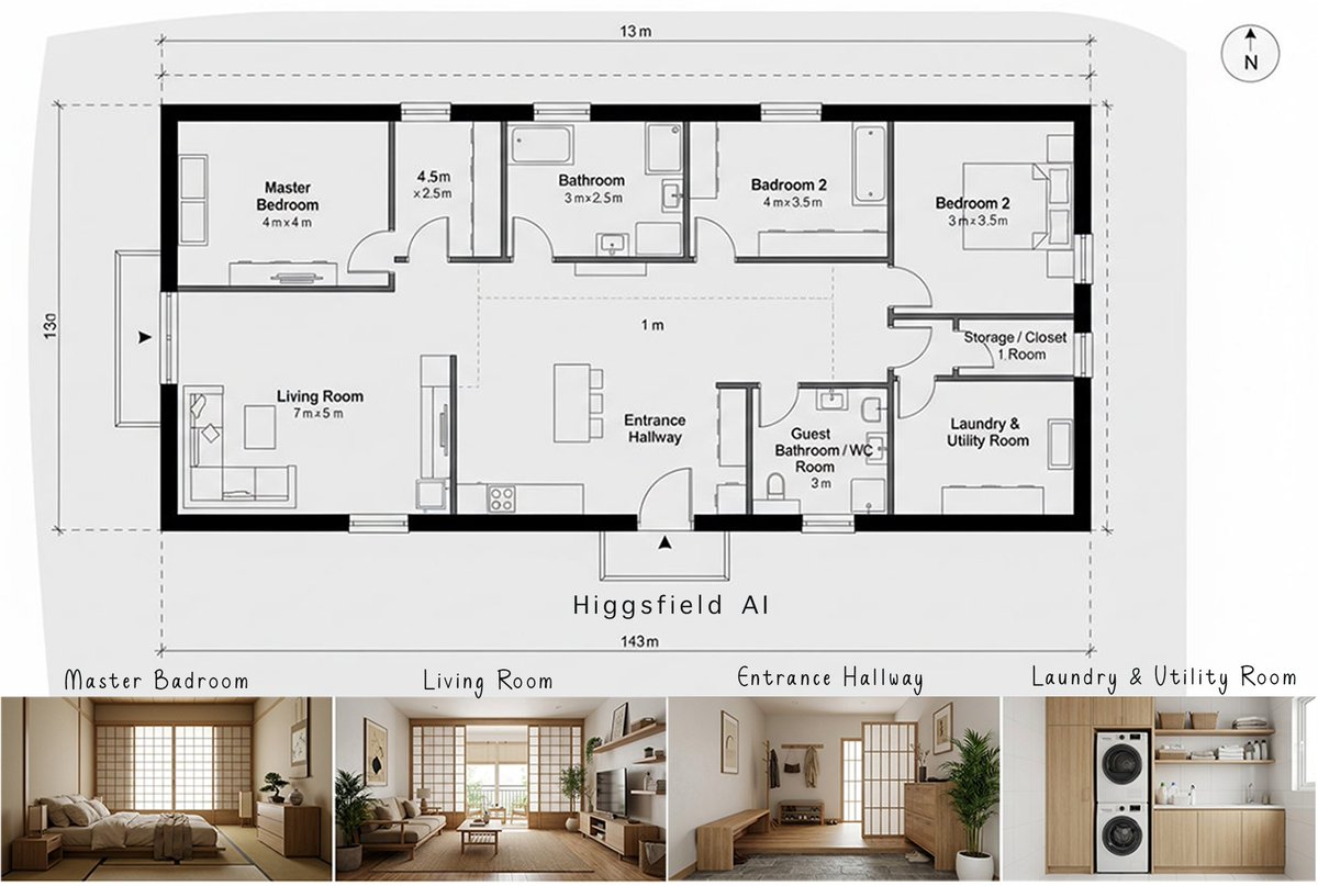 EHuanglu's tweet image. Nano Banana Pro is making millions of interior designers obsolete

I upload my floor plan and it design the whole house for me, and even generate real images for each room based on the dimension..

it&apos;s unlimited for a year &amp;amp; 4k on higgsfield now till monday

8 examples:
