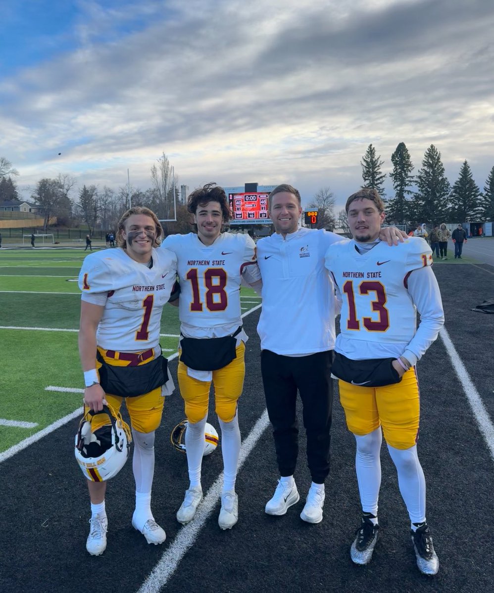 Coach_BrownNSU's tweet image. FACTS &amp;gt; votes 
Proud…Just a few Northern guys who love playing ball. Gonna miss these 3