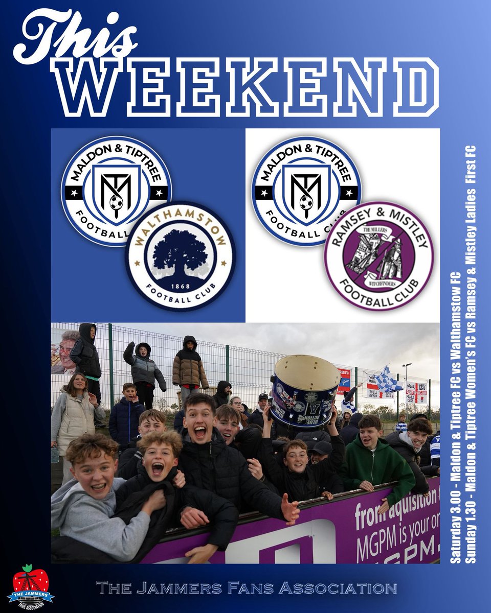 Another bumper weekend of football coming up at the Drewitt-Barlow Stadium, subject to the weather of course 🥶 🌧️ 

The men start us off on Saturday, before the Women play their re-arranged cup match.

#COYJ 🍓