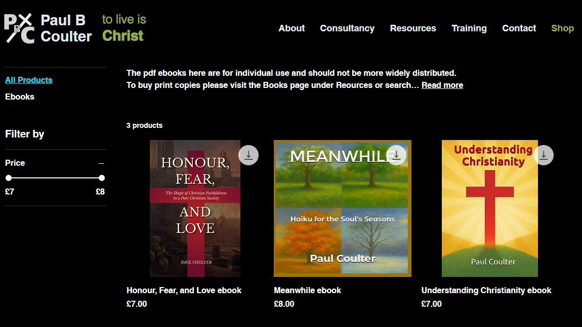 Black Friday sale now on the newly released PDF ebooks of three of my books. For one week only, use the code BLACKFRIDAY2 at checkout and you'll get £2 off each book you order. paulcoulter.net/shop.

For print versions of these books and others, see paulcoulter.net/books