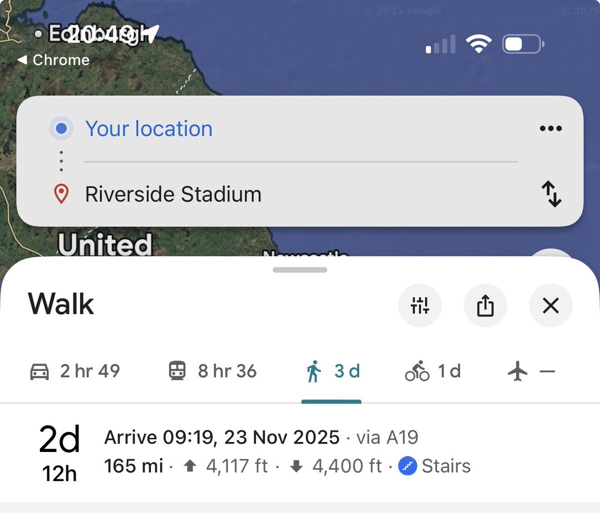 Ricey184's tweet photo. @mfcharry2 Might set off on Sunday for the Cov game 🥴 https://t.co/sL9lrewx4C