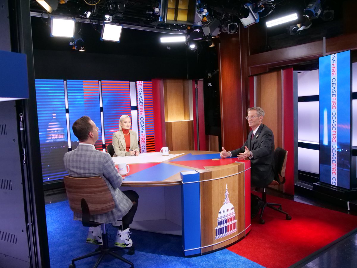 RepMoskowitz's tweet image. Great sitting down today with @DashaBurns and my friend @RepTimBurchett on @CSPAN’s Ceasefire. 

In Congress, nothing gets done if we’re not talking to each other. Tim and I talk all the time, but it’s usually about UAPs.