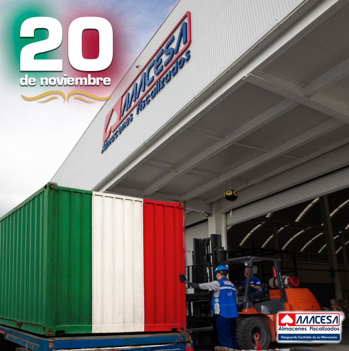 AAACESA_AF's tweet image. ¡Revolución es movimiento! 🇲🇽💪En #AAACESA seguimos avanzando, resguardando lo que mueve a México. #Logística #20DeNoviembre #RevoluciónMexicana