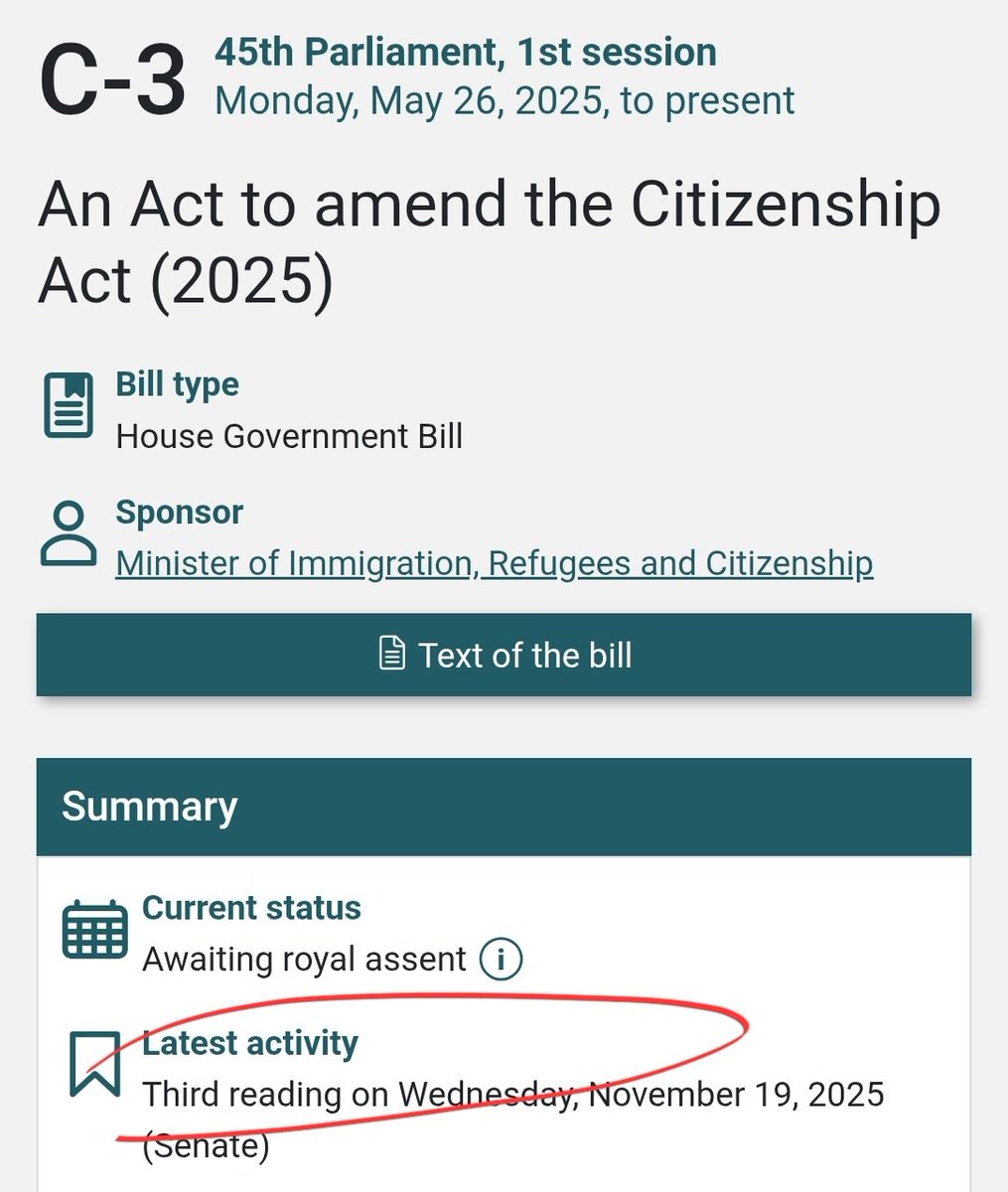 Canada's chain mass citizenship handouts BillC3 passed its 3rd reading in Senate and the Canadian citizenship about to lose all value.

You thought mass immigration was bad, this is that but on steroids handing foreigners that have almost nothing to do with Canada and their