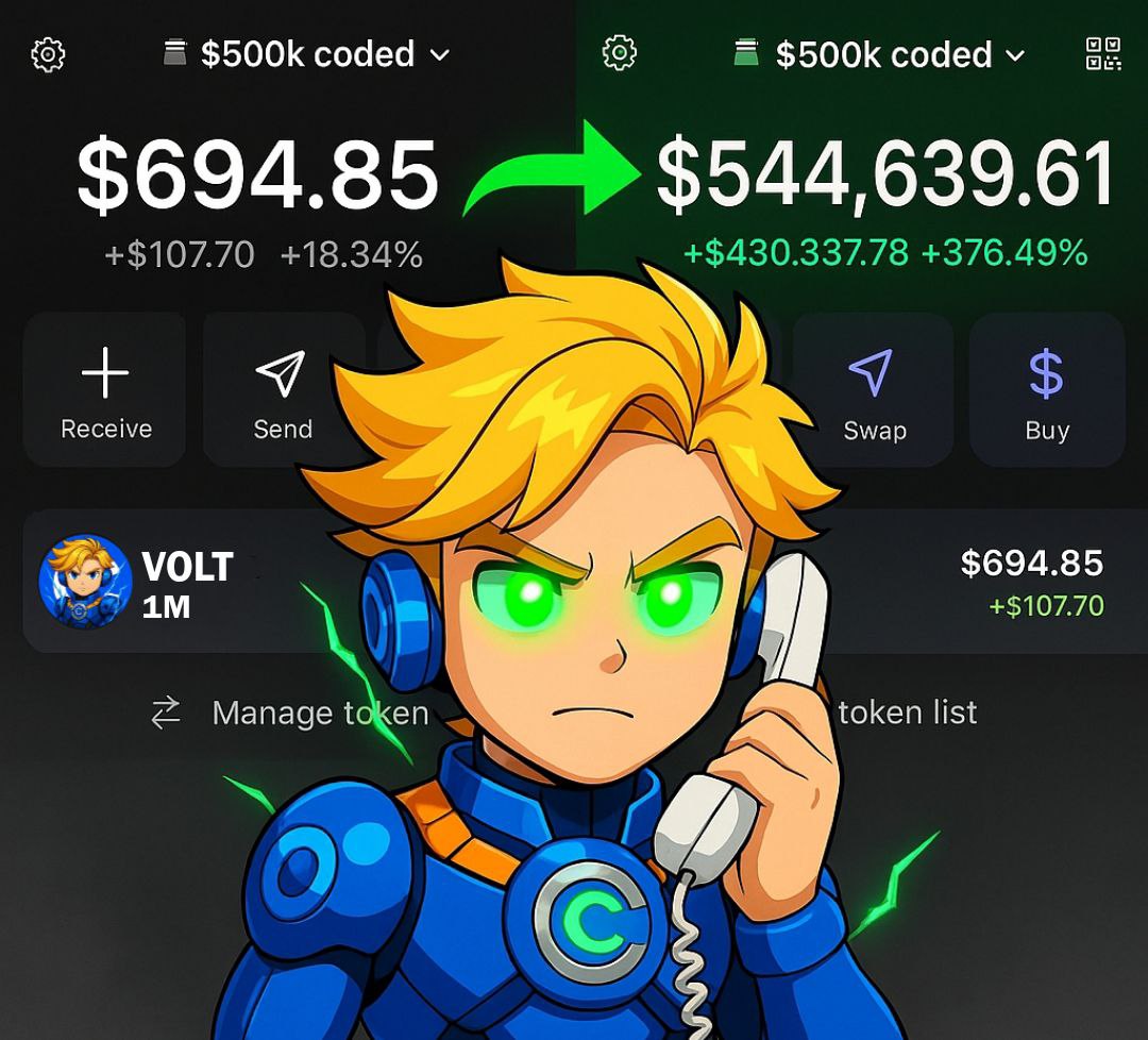 $VOLT is charging up. Manifesting a top 10 memecoin on #BASE as we push utilities, community power, and nonstop momentum.
Join us on the mission to the moon
 — early believers get rewarded the most.
#VOLT
