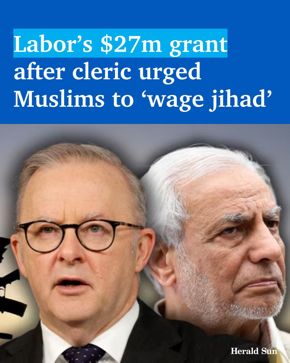theheraldsun's tweet image. A quietly approved security grant to an Islamic council — coming only weeks after its top cleric was linked to a global “jihad” ruling — is raising serious questions &amp;gt; bit.ly/44hdxKn