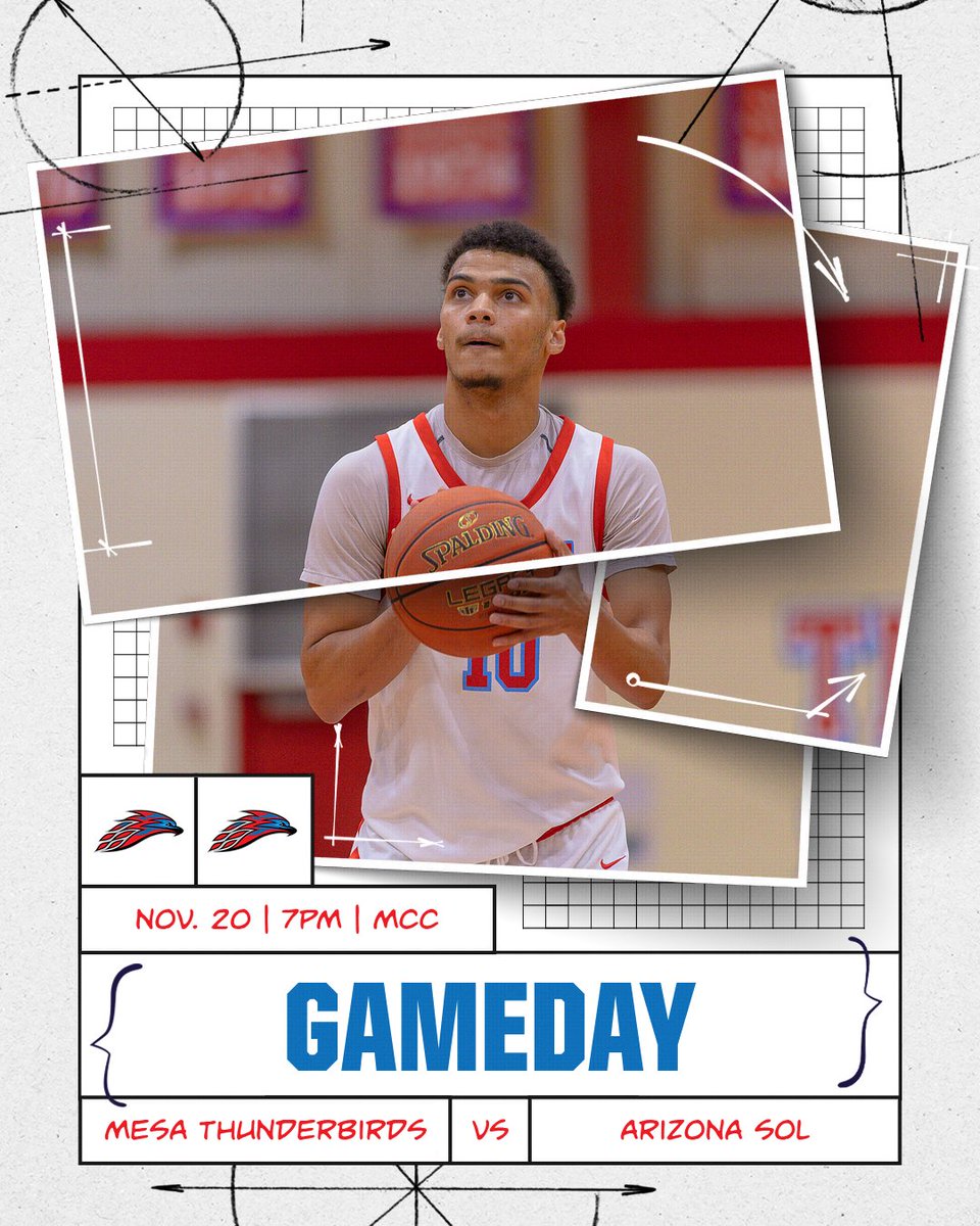 IT'S GAMEDAY T-BIRDS! MCC Men's Basketball is in action tonight at home against Arizona Sol!

⏰: 7PM
📺: mesatbirdsports.com/live

Photo Credit: Francisco Coronado
