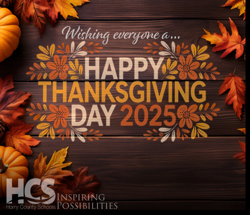 Wishing our students, families, staff, and community a safe and happy Thanksgiving holiday!
Our schools will be closed Nov. 24 - 28. The District Office will be closed Nov. 27 and 28.