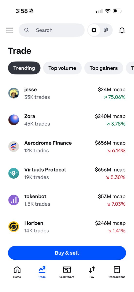 jessepollak's tweet image. cool to see $jesse trending on @coinbase

every @base coin, instantly tradable