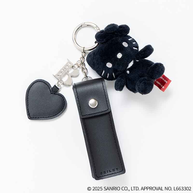 み*き様 ハローキティ　チャーム　黒猫 本日発売！ 黒いハローキティの「リップチャーム」セブン限定。ハート