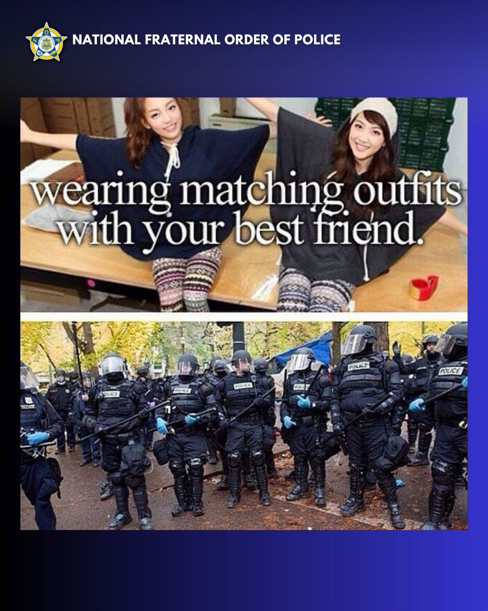 GLFOP's tweet image. Besties who match: adorable. Officers who match: required.&quot;
#LawEnforcementHumor #CopLife #PoliceLife #UniformOnPoint #CopsAtWork
Credit to rightful owners. Used for informational purposes