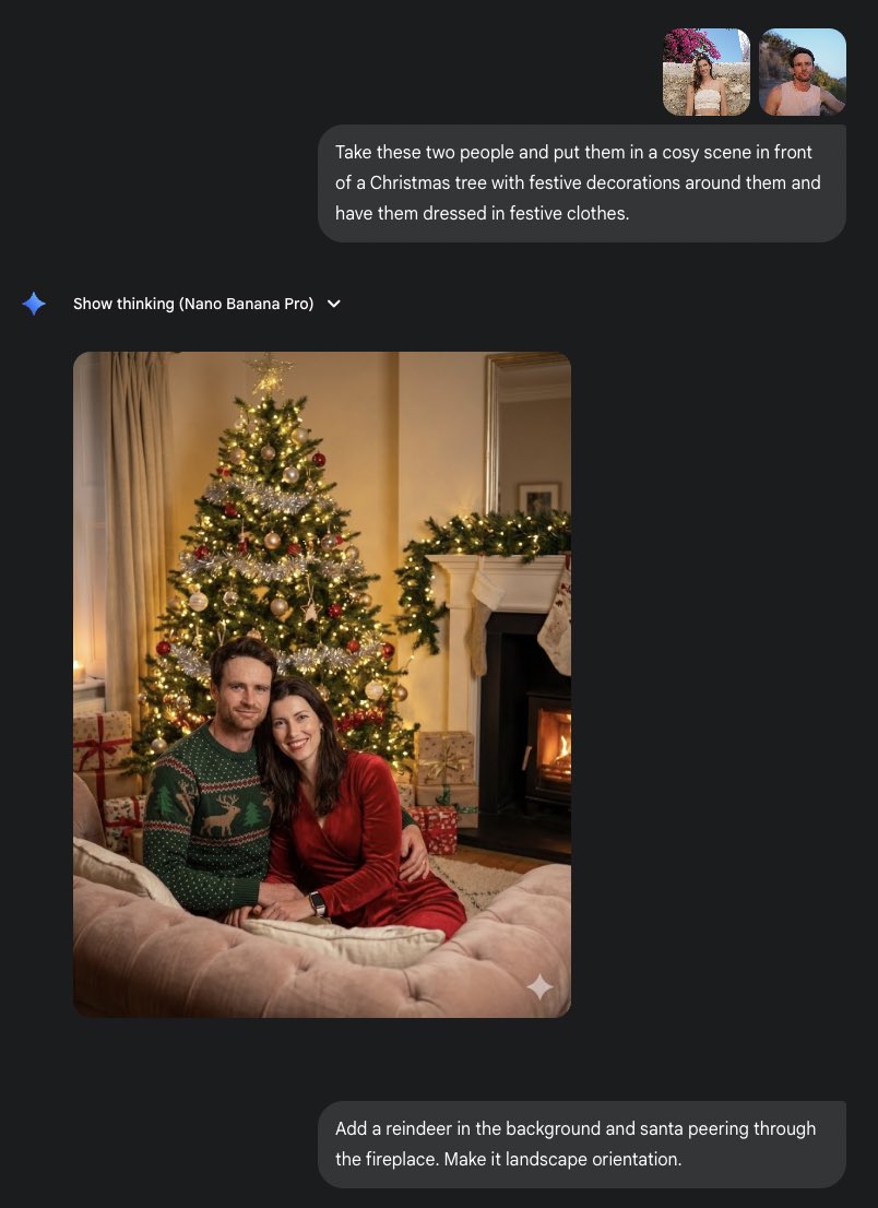 Oh I am 100% printing this gem and sending out Christmas cards this year. Thank you <a href="/NanoBanana/">Nano Banana Pro</a>