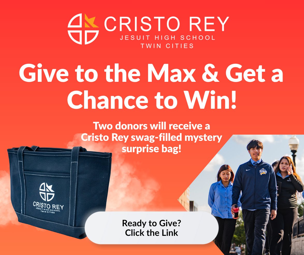 CRJesuit_TC's tweet image. Have you given to Cristo Rey today? Join our incredible community of Give To the Max Day 2025 donors – your gifts help our students thrive, and YOU get a chance to win!