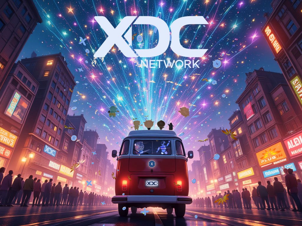AskXDC's tweet image. “What’s everyone looking at?”🤖
“Look! It’s a bright, decentralized world up there!”🐦
“That’s the XDC magic!”🐮
“It’s a world you only notice when you step outside…
and when you’re curious enough to explore it for yourself, right?”🐧✨
#XDCNetwork