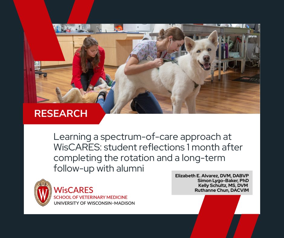 uwvetmed's tweet image. What does teaching spectrum of care look like in vet school? An @AVMAJAVMA article highlights how our WisCARES rotation shapes students after they graduate: building confidence, tailoring care to clients’ realities, and deepening empathy.

#UWVetMed
avmajournals.avma.org/view/journals/…