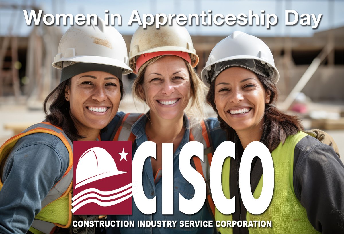CiscoBuildUnion's tweet image. Nov. 20 is Women in Apprenticeship Day. Apprenticeships improve women’s access/advancement in high paying careers in construction trades. They offer earn-as-you-learn pathway, with paid on-the-job training w/classroom instruction.
#WomenInApprenticeship #CISCO #Apprenticeship