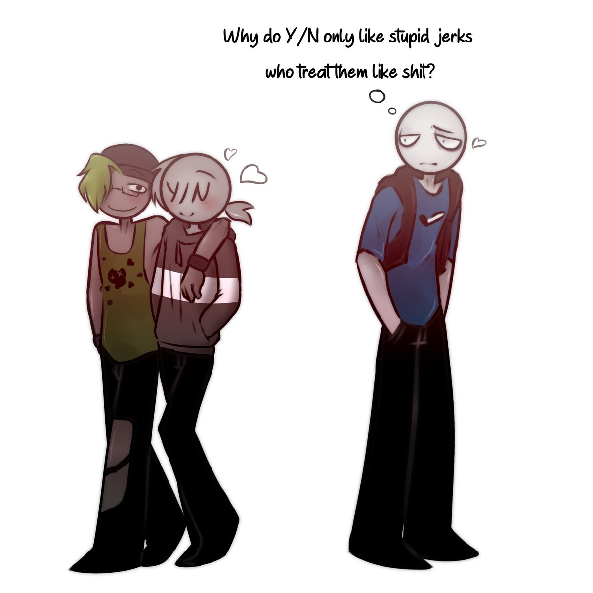 Why do Y/N only like stupid jerks who treat them like shit? #Peter #meme #YourBoyfriendGame #YBG #art