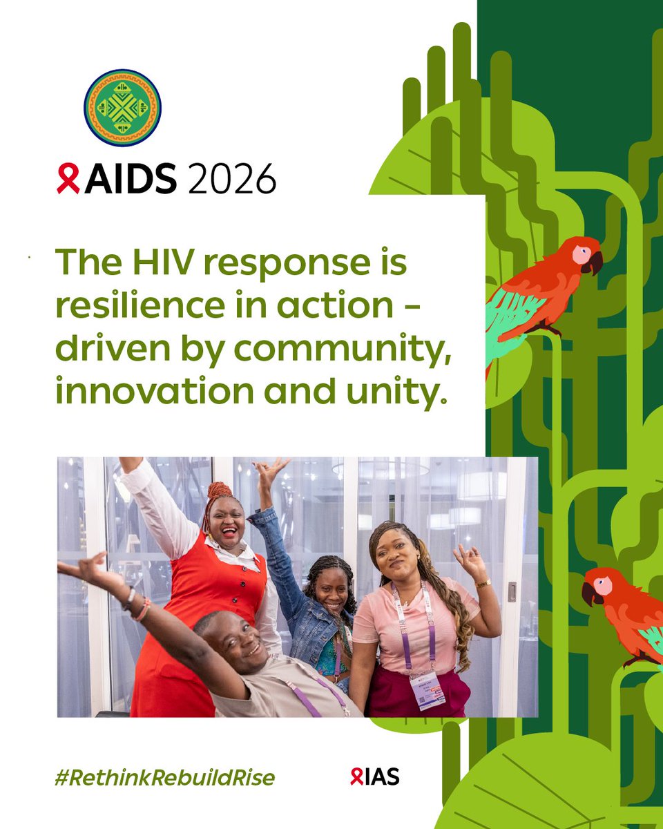 iasociety's tweet photo. 🌐 Communities, innovation and unity drive a resilient #HIV response.

👥 As we approach #WorldAIDSDay and begin the Road to Rio for #AIDS2026, join the global movement to #RethinkRebuildRise:

https://t.co/lhaXwwY42m https://t.co/nkuGtvdXvo