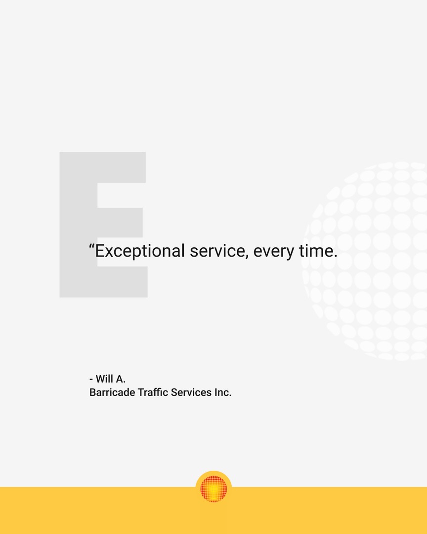 💬 We’re happy when our clients are happy! Thank you Will for this incredible testimonial.

bit.ly/2G6ldar 

#ClientVoices #ClientTestimonials #WorkZoneSafety #TrafficControl #RoadSafety #PortableTrafficSignals  #NorthAmericaTraffic