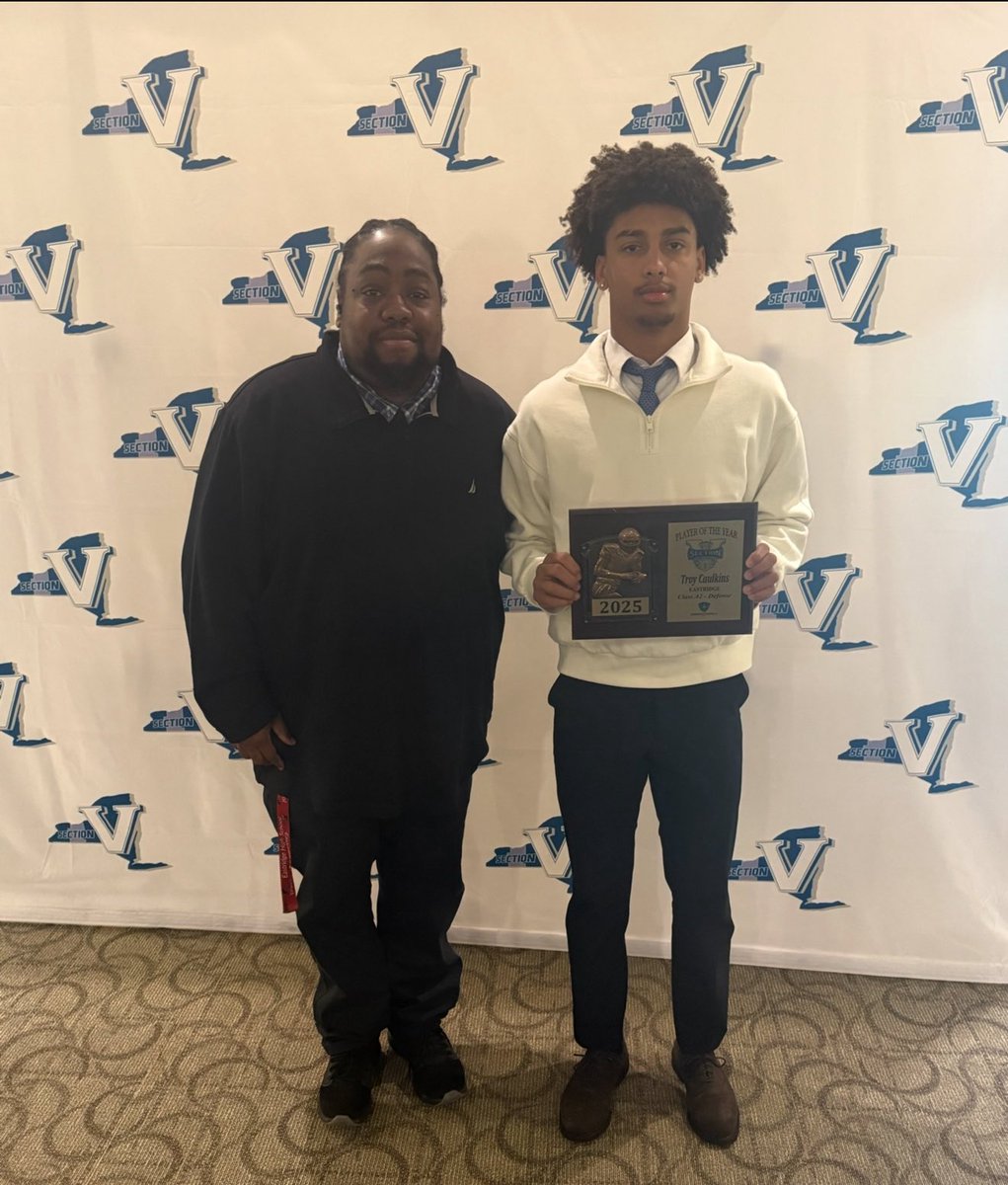I want to thank <a href="/SecVFootball/">Section V Football</a> for honoring me with Class A2 Defensive Player of The Year 
<a href="/CoachVic5/">Victor Davidson</a> <a href="/EridgeFootball/">Eastridge Football</a>