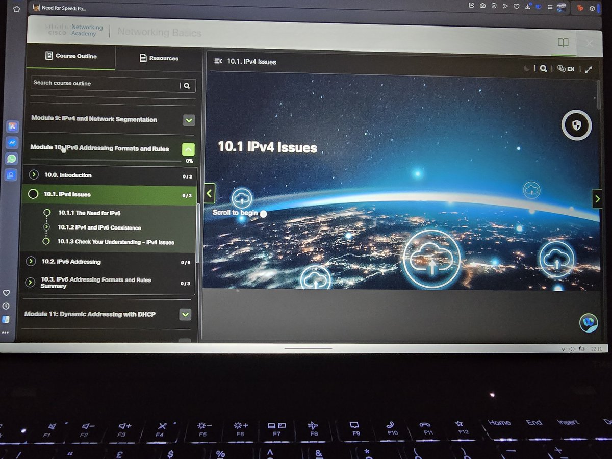 OsauyiFisayo's tweet image. Today I learned about IPv4 issues, why we need IPv6, and how both protocols coexist. Also explored IPv6 addressing and the rules behind IPv6 formats.
#NetworkingBasics #TechJourney @THE_CYBRARIANS @LearningatCisco @CiscoNetworks @bash_voice
#day11learningwiththecybrarians