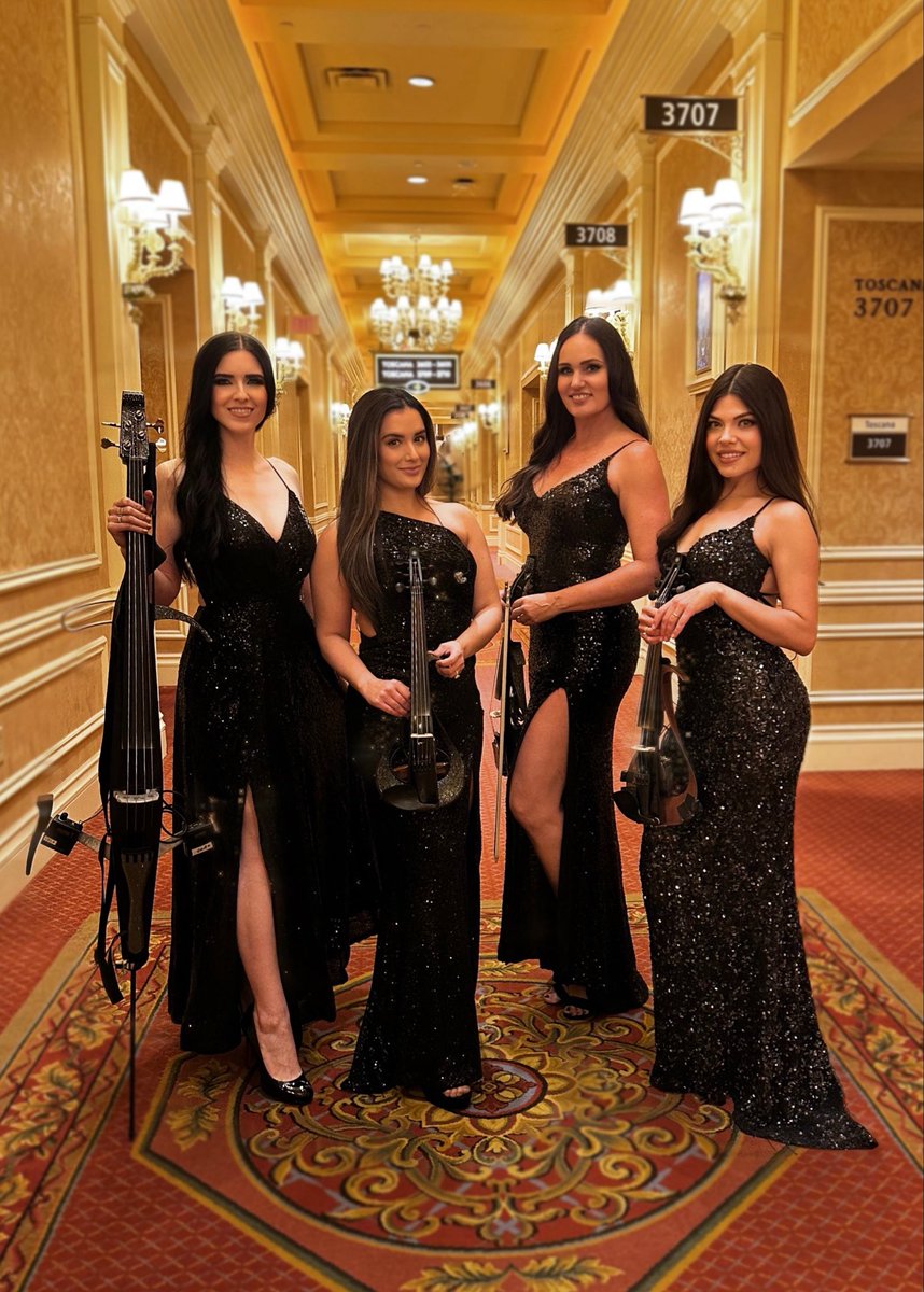 🎻✨ Bella Electric Strings performed at The Palazzo for an awards ceremony — Top 40, 80s, and rock in our black sequin couture gowns.
#BellaStrings #LasVegas #LiveMusic <a href="/PalazzoVegas/">The Palazzo at The Venetian Resort</a>
