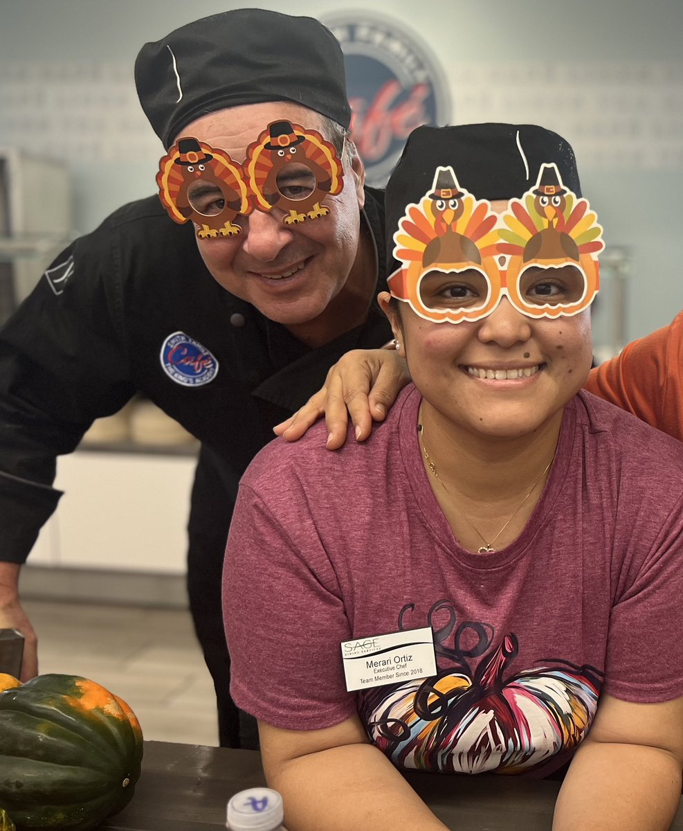 TKAPres's tweet photo. .@TKAWPB is very grateful for Chefs Keith and Merari and Sage Dining on a daily basis, but today we are even more thankful! Many thanks to this creative culinary crew for a magnificent Thanksgiving feast in the Smith Family Cafe and Bistro. Smoked turkey, honey-glazed ham … 1/2 https://t.co/XZD95GWN20