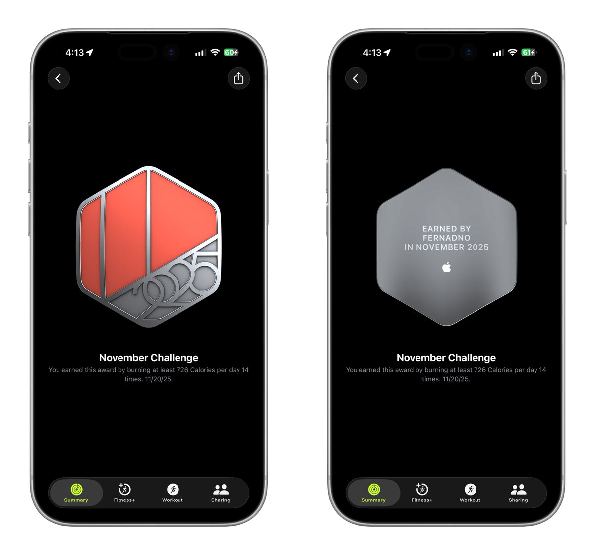 fer_schez's tweet image. 🫡 ⁦@Raov3⁩ #AppleWatch ⌚ #MonthlyChallenge 🏅 November ✅ 11/12