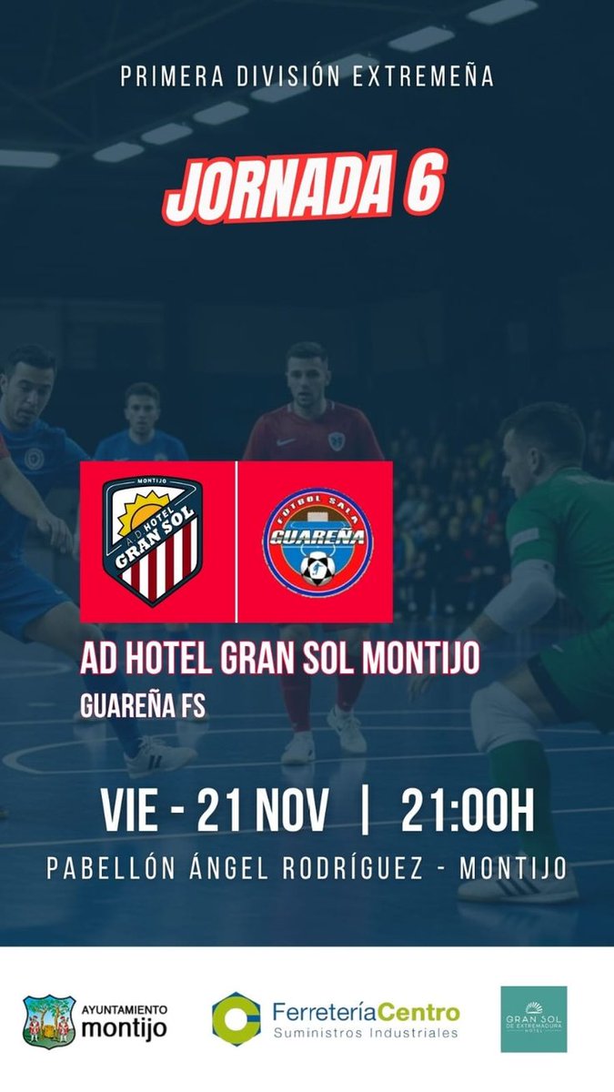 Buenas volvemos a jugar en casa después de dos semana jugando fuera ven a ver el futbol sala y animar a tu equipo este viernes 21 a las 21:00 (entrada gratuita)