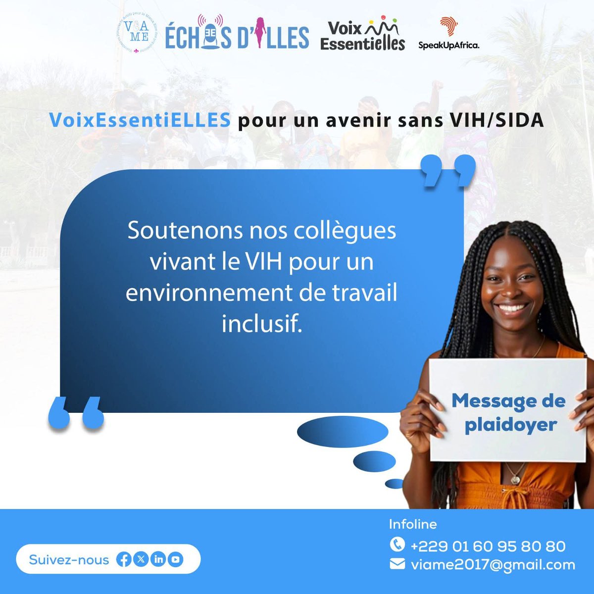 #𝐕𝐨𝐢𝐱𝐄𝐬𝐬𝐞𝐧𝐭𝐢𝐄𝐋𝐋𝐄𝐒| 𝐒𝐨𝐮𝐭𝐞𝐧𝐨𝐧𝐬 𝐧𝐨𝐬 𝐜𝐨𝐥𝐥𝐞̀𝐠𝐮𝐞𝐬 𝐯𝐢𝐯𝐚𝐧𝐭 𝐚𝐯𝐞𝐜 𝐥𝐞 𝐕𝐈𝐇

𝑼𝒏 𝒆𝒔𝒑𝒂𝒄𝒆 𝒅𝒆 𝒕𝒓𝒂𝒗𝒂𝒊𝒍 𝒊𝒏𝒄𝒍𝒖𝒔𝒊𝒇 𝒄𝒐𝒎𝒎𝒆𝒏𝒄𝒆 𝒑𝒂𝒓 𝒍𝒆 𝒓𝒆𝒔𝒑𝒆𝒄𝒕, 𝒍'𝒆́𝒄𝒐𝒖𝒕𝒆 𝒆𝒕 𝒍𝒂 𝒔𝒐𝒍𝒊𝒅𝒂𝒓𝒊𝒕𝒆́.

 #viame229