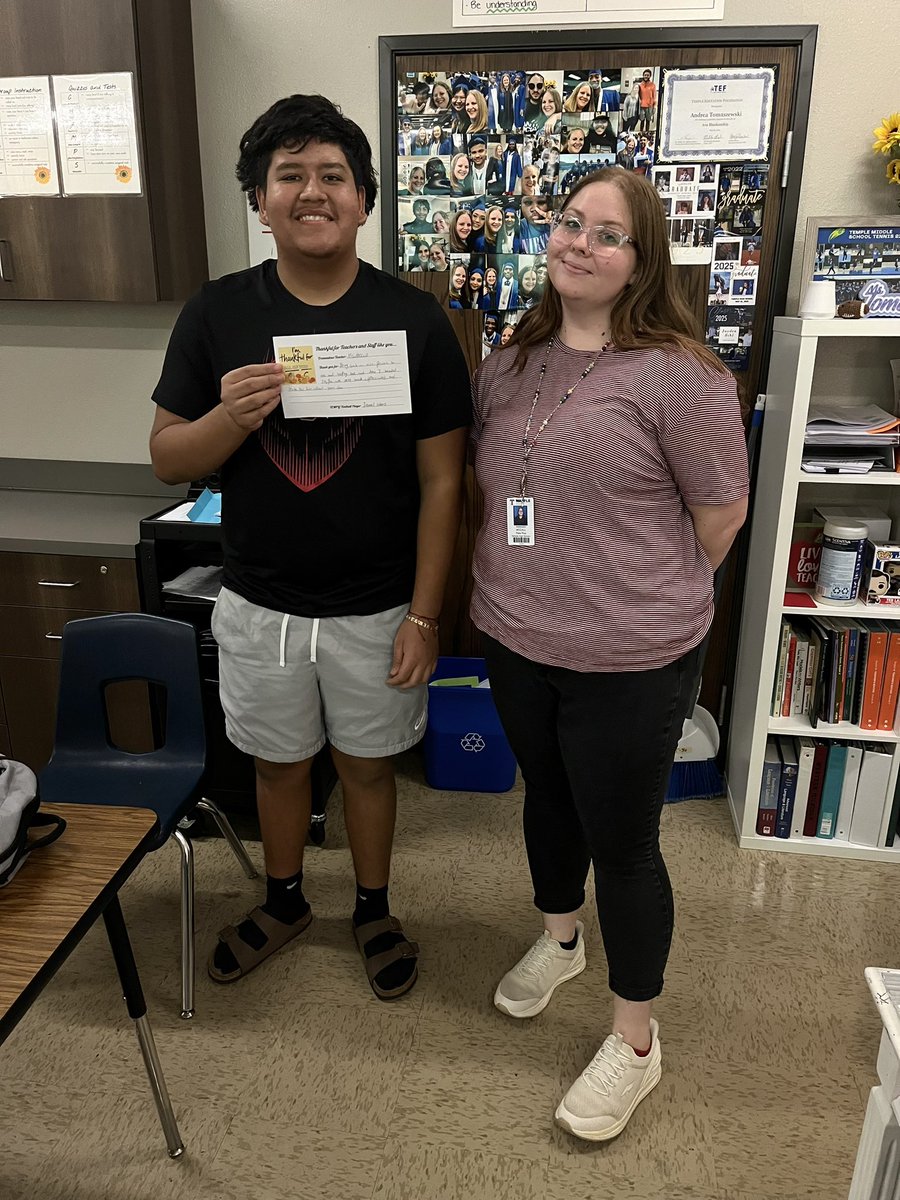 Teacher Appreciation before thanksgiving break <a href="/CoachPresident/">Chad President</a> <a href="/TempleFB254/">Temple Football</a> #WTD