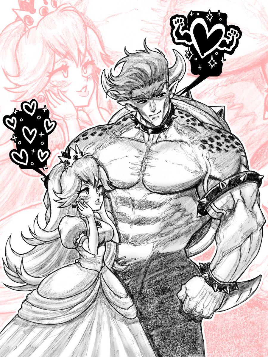 Bowser and Princess Peach from the new Super Mario Galaxy trailer.
#SuperMarioBros #bowser #princesspeach #bowserfanart