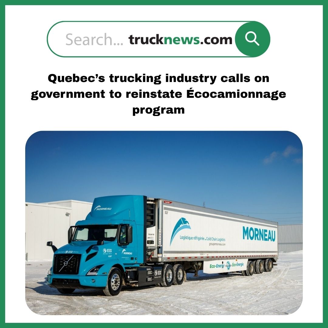Todaystrucking's tweet image. Advocates say prolonged suspension of #Écocamionnage results in further delays in investments and cause a slowdown in the #decarbonization of MHDV sector in the province.
trucknews.com/sustainability…
#Quebec #trucking #Sustainability #trucknews