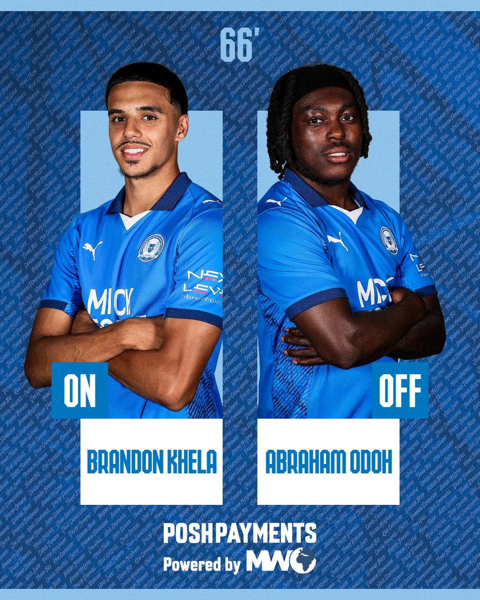 66' - Posh make a change.

Substitutions brought to you by <a href="/ModernWorldBus1/">Modern World Business Solutions</a>

🎩 2-0 🟢 | #pufc