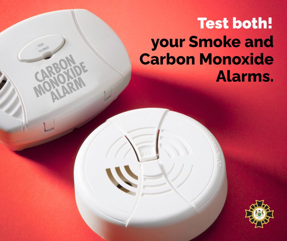 Testing your smoke alarms every month to make sure it works can be the difference between life or death in case of a fire! 

But don’t forget about testing your carbon monoxide (CO) alarms if they are separate units, as they need to be tested monthly too! 

#SmokeAlarms #COSafety
