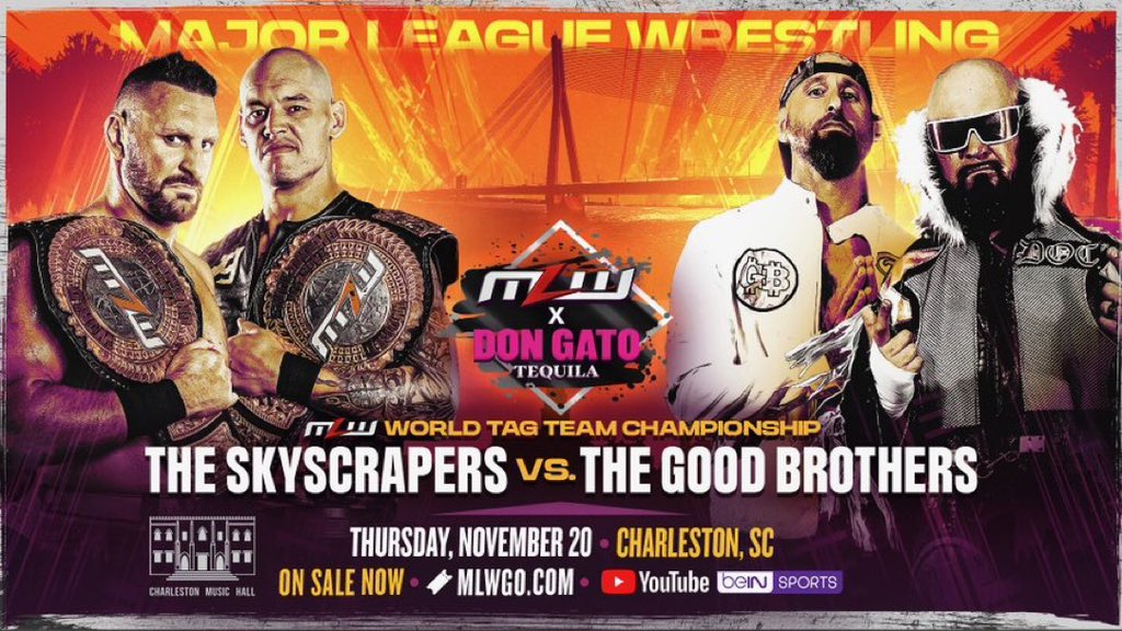 The_BigLG's tweet image. Tonight at 8pmEST @MachineGunKA &amp;amp; I debut @MLW on a badass card! You can watch us win tag team gold LIVE right here: youtube.com/@MLW #LiveFeed
