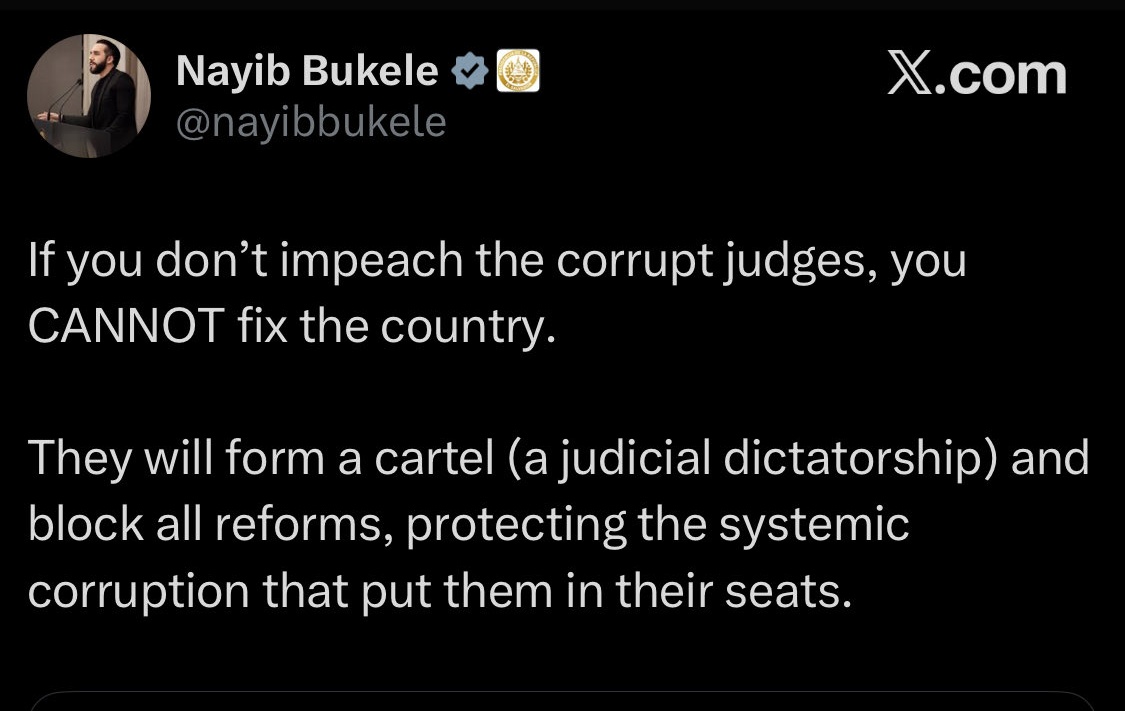 OldeWorldOrder's tweet image. Bukele tried to warn us.

He banned Soros from El Salvador, and impeached all the judges that Soros had planted there.

If we don&apos;t follow Bukele&apos;s lead, we will lose this country. The choice is ours.