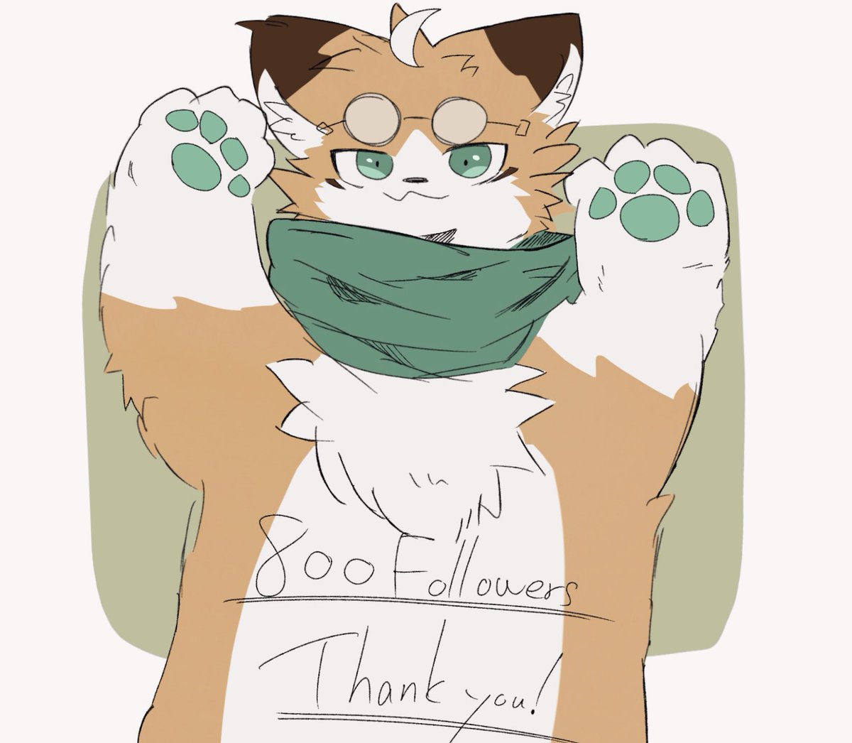 結構遅れましたがフォロワー800人ありがとうございます！！！
最近は今までにないほど沢山の人に見てもらえてめっちゃ嬉しいです！
これからも引き続きのんびりやっていくのでよろしくお願いします！！🙇
#ケモノ　#ケモナーさんと繋がりたい