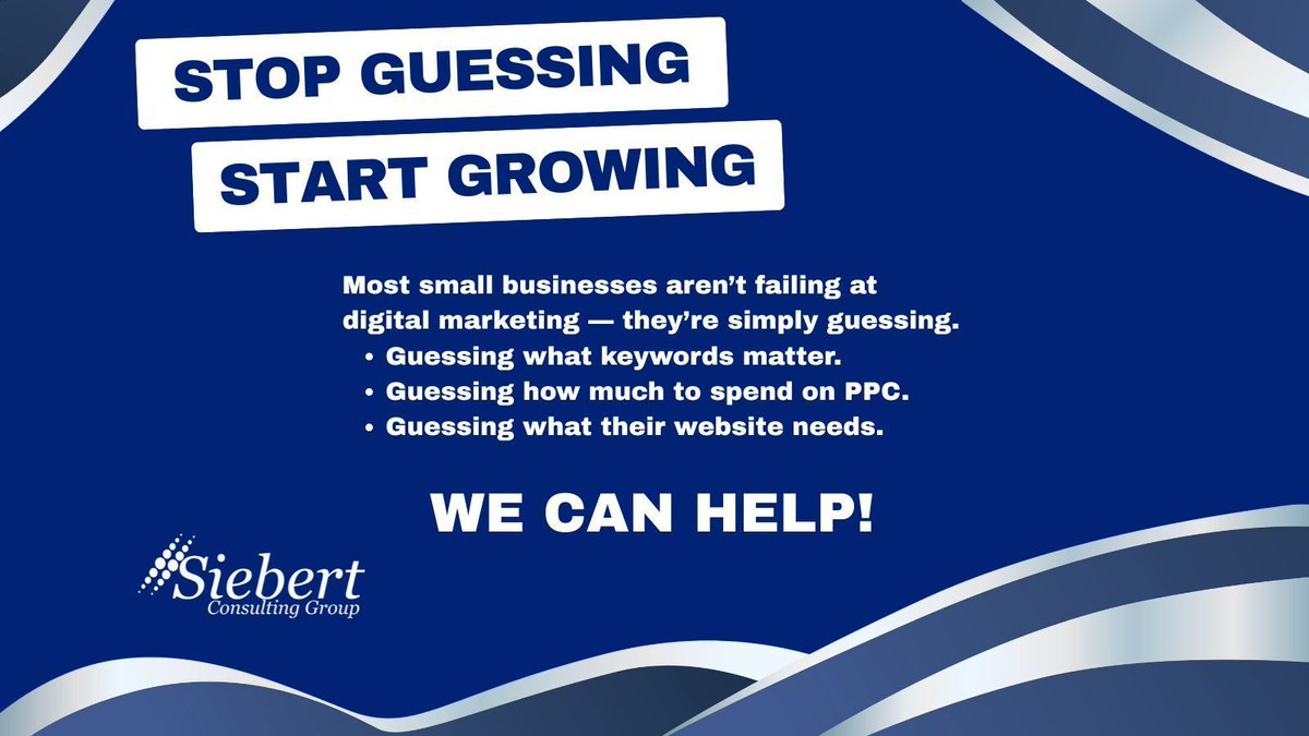 siebert_consult's tweet image. At Siebert Consulting Group, we replace guesswork with strategy.
We analyze your data, optimize your website, strengthen your SEO, and manage PPC campaigns with intention — not trial and error.

When every decision is backed by strategy, growth isn’t accidental. It’s consistent.