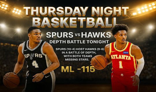 Inspin's tweet image. With stars out on both sides, Spurs–Hawks becomes a pure depth war bettors should exploit early.

buff.ly/1K37hNs

#SpursNation #TrueToAtlanta #NBABetting #SharpAction #SpreadWatch #VIPLines #inspin #betitandforgetit