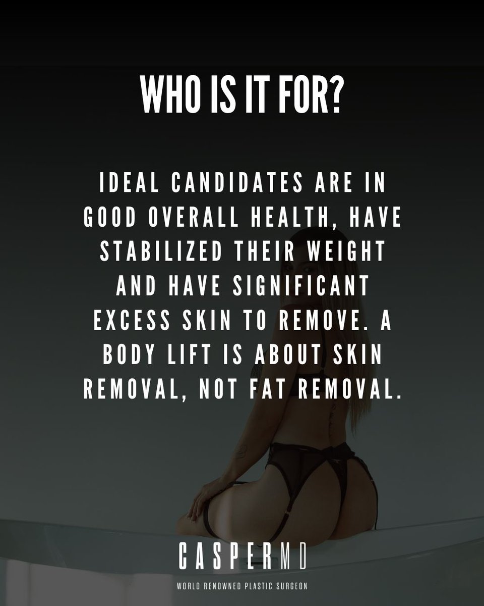 drdanielcasper's tweet image. A #BodyLift removes excess skin and smooths your contours after major weight loss, pregnancy, or natural aging. This transformative procedure tightens and tones the body for a more balanced silhouette.

Book a consultation today through the link below!

tinyurl.com/veun3dw7