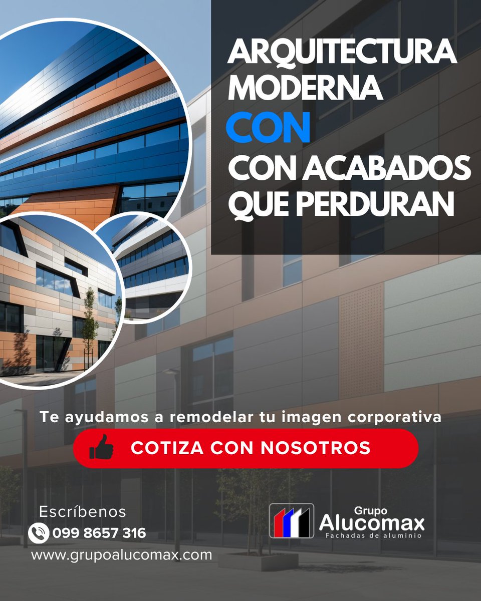 alucomax's tweet image. ¡Renueva tu imagen corporativa y
hazla perdurar! 🏢✨

La primera impresión es la que cuenta. Dale a tu
edificio un aspecto de arquitectura moderna con
acabados que perduran en el tiempo.
En Grupo Alucomax, somos expertos en fachadas de
aluminio. 
#paneldealuminio #acm #alucobond
