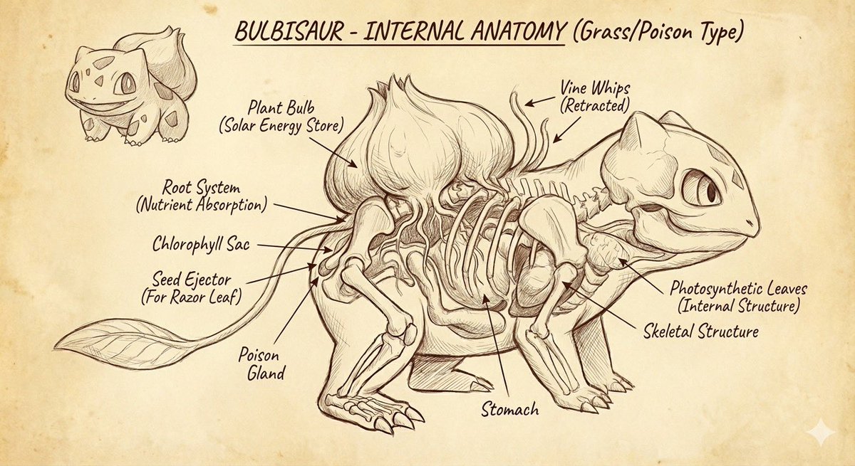 jsonprompts's tweet image. 🍌🍌 The consistency coming out of Nano Banana Pro is honestly next-level. 

Every generation feels precise, stable, and intentionally crafted. 

Big shout-out to @GoogleAI for the innovation.

Breaking down the anatomy of a Pokémon 👇