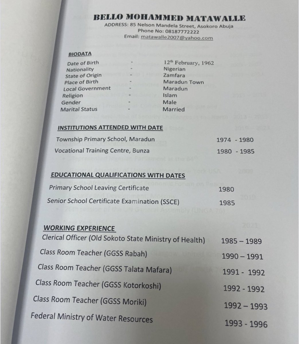 AyshaHamman's tweet image. His CV, y’all.